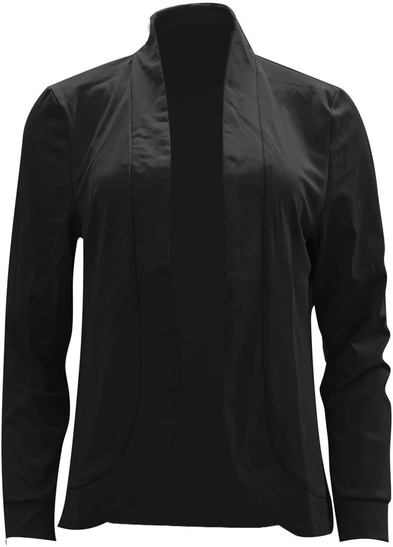 Open Front Blazer for Women Tweed Women Coat Long Sleeve Dressy Lightweight Suit Soft With Pockets Cardigan