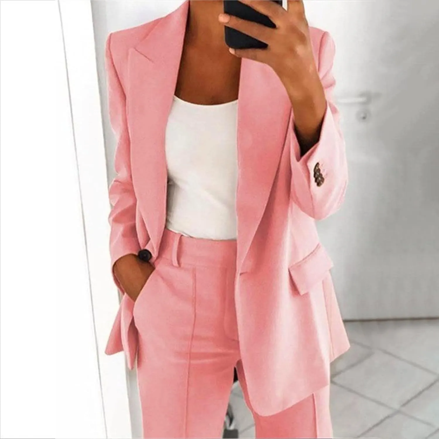 Oversized Blazers for Women Causal for Women Blazer Long Sleeve Cute Basic Cardigan Baggy Herringbone Jacket