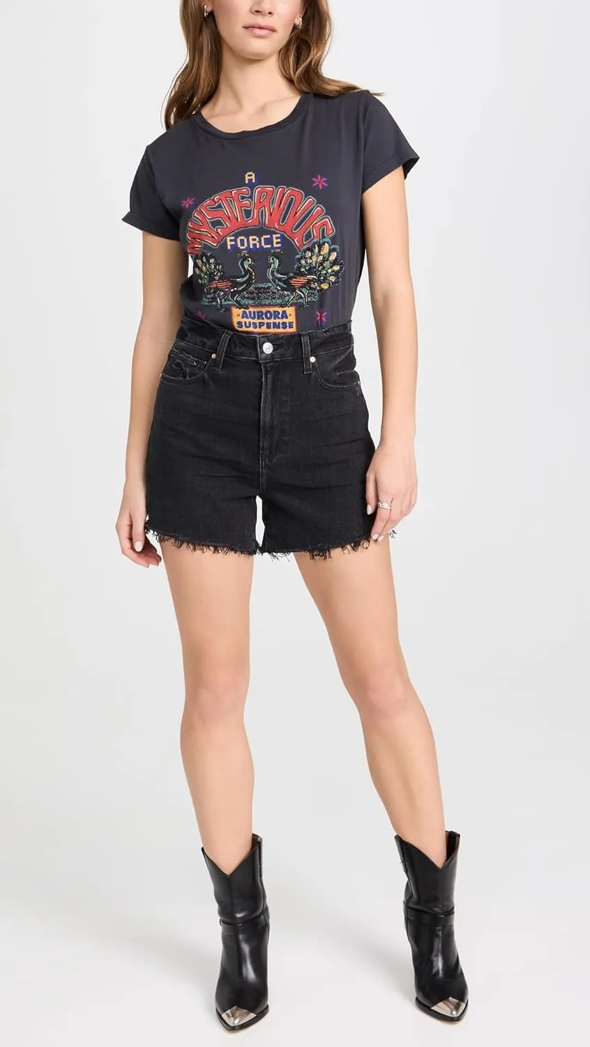 PAIGE Women's Dani Vintage Raw Hem Ultra High Rise Short