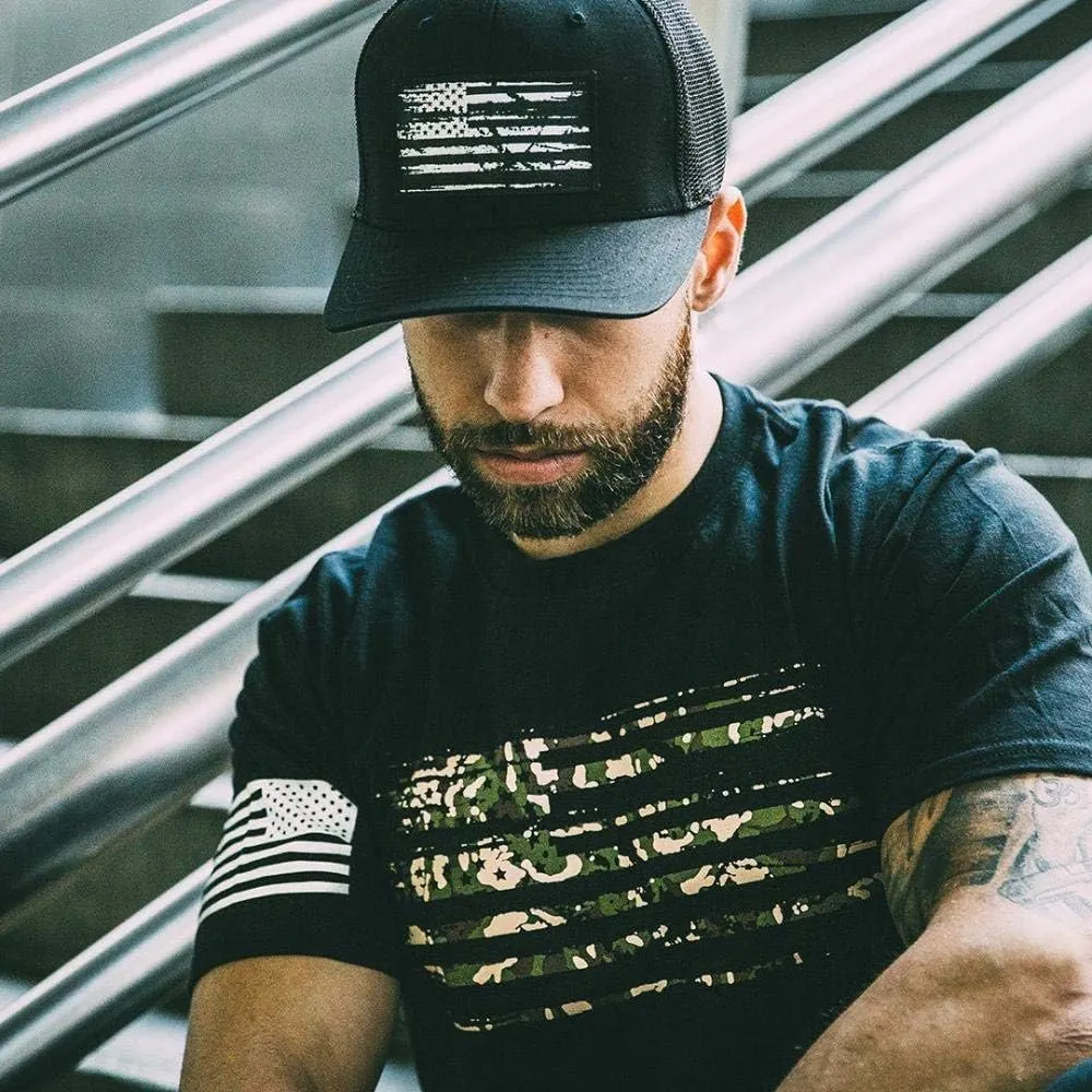 Patriotic T-Shirts - American Flag Tees for Men | Classic Fit Short Sleeve Shirt - Patriotic Pro-Gun T-Shirts Apparel for Men