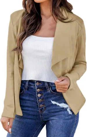 Plus Size Blazers for Curvy Women Office Women Jacket Open Front Work Winter Cardigan Loose Herringbone Jacket