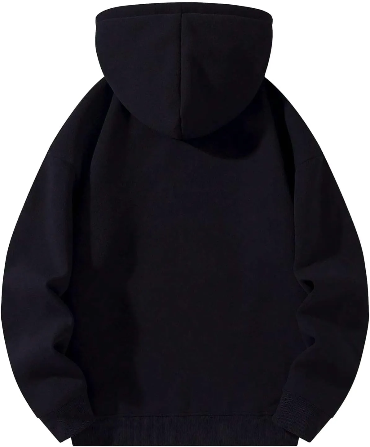 Quarter Zip Hoodies for Men Half Zip Up Hoodie Mens Long Sleeve Drop Shoulder Sweatshirt Loose Fit Casual Pullover