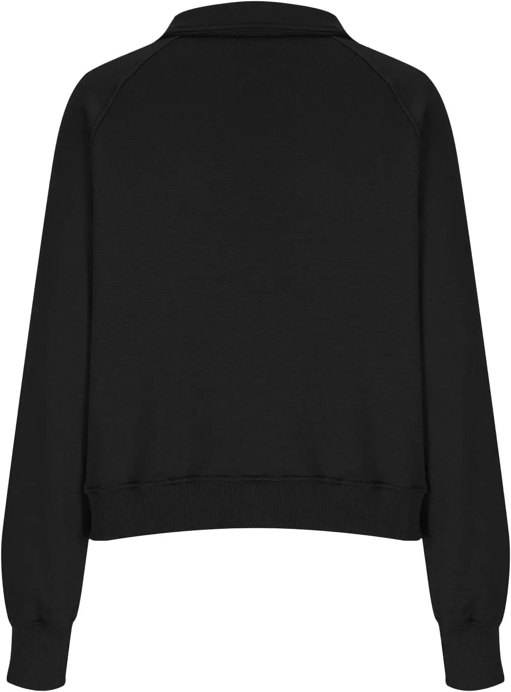 Quarter Zip Pullover Womens Cropped Sweatshirts Half Zip Pullover Women High Neck Oversized Sweatshirt With Pocket