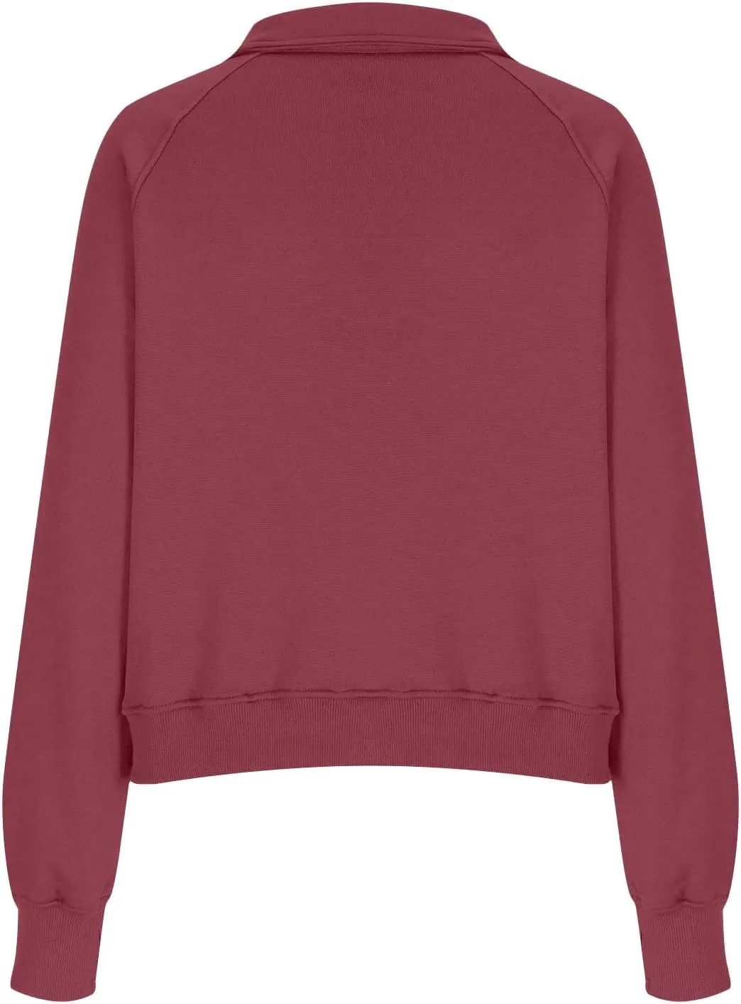 Quarter Zip Pullover Womens Cropped Sweatshirts Half Zip Pullover Women High Neck Oversized Sweatshirt With Pocket