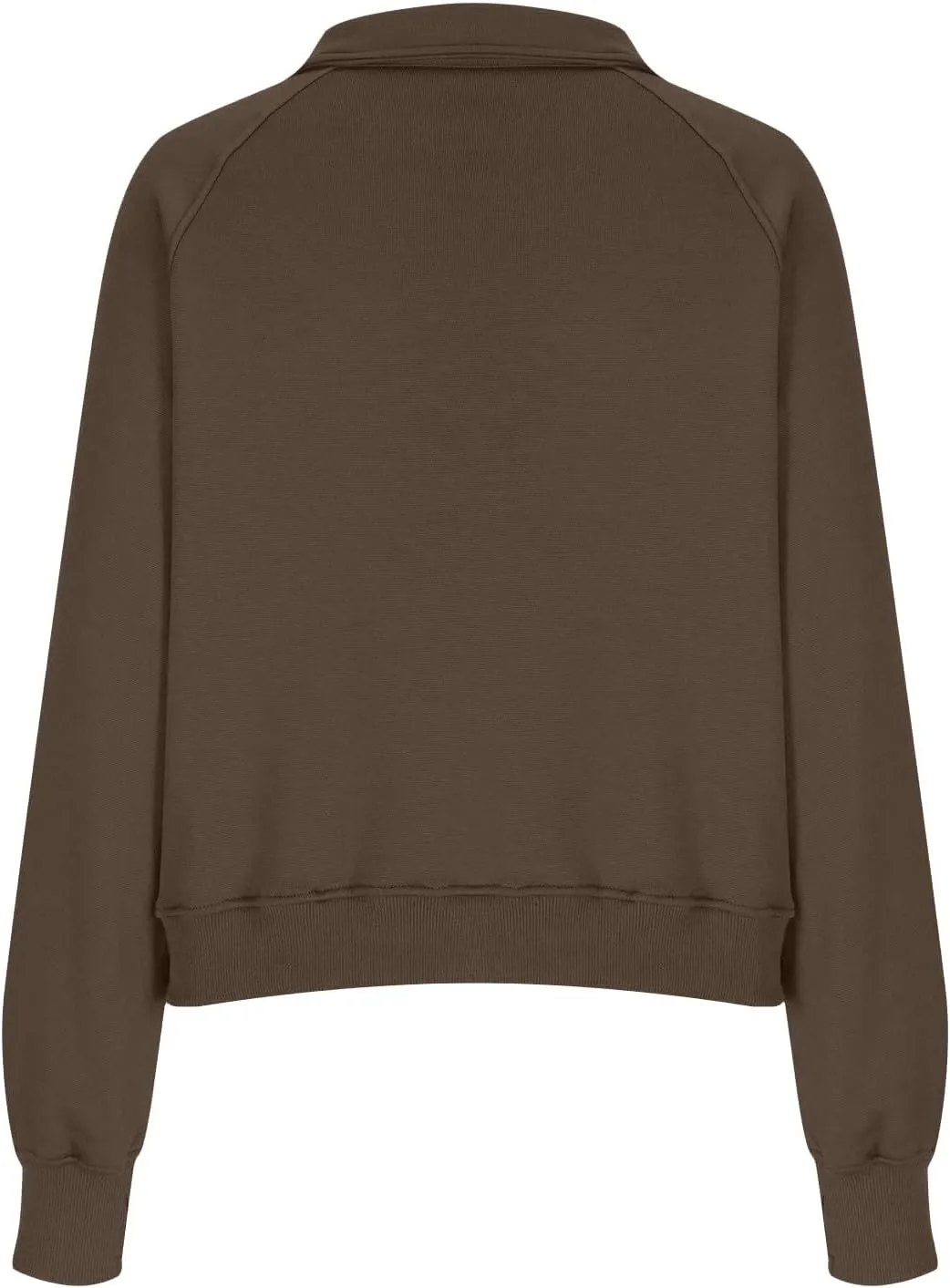 Quarter Zip Pullover Womens Cropped Sweatshirts Half Zip Pullover Women High Neck Oversized Sweatshirt With Pocket