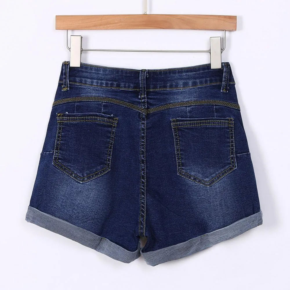 Sexy Denim Shorts for Women Cut Off Low Waist Booty Ripped Raw Hem Distressed Jean Shorts