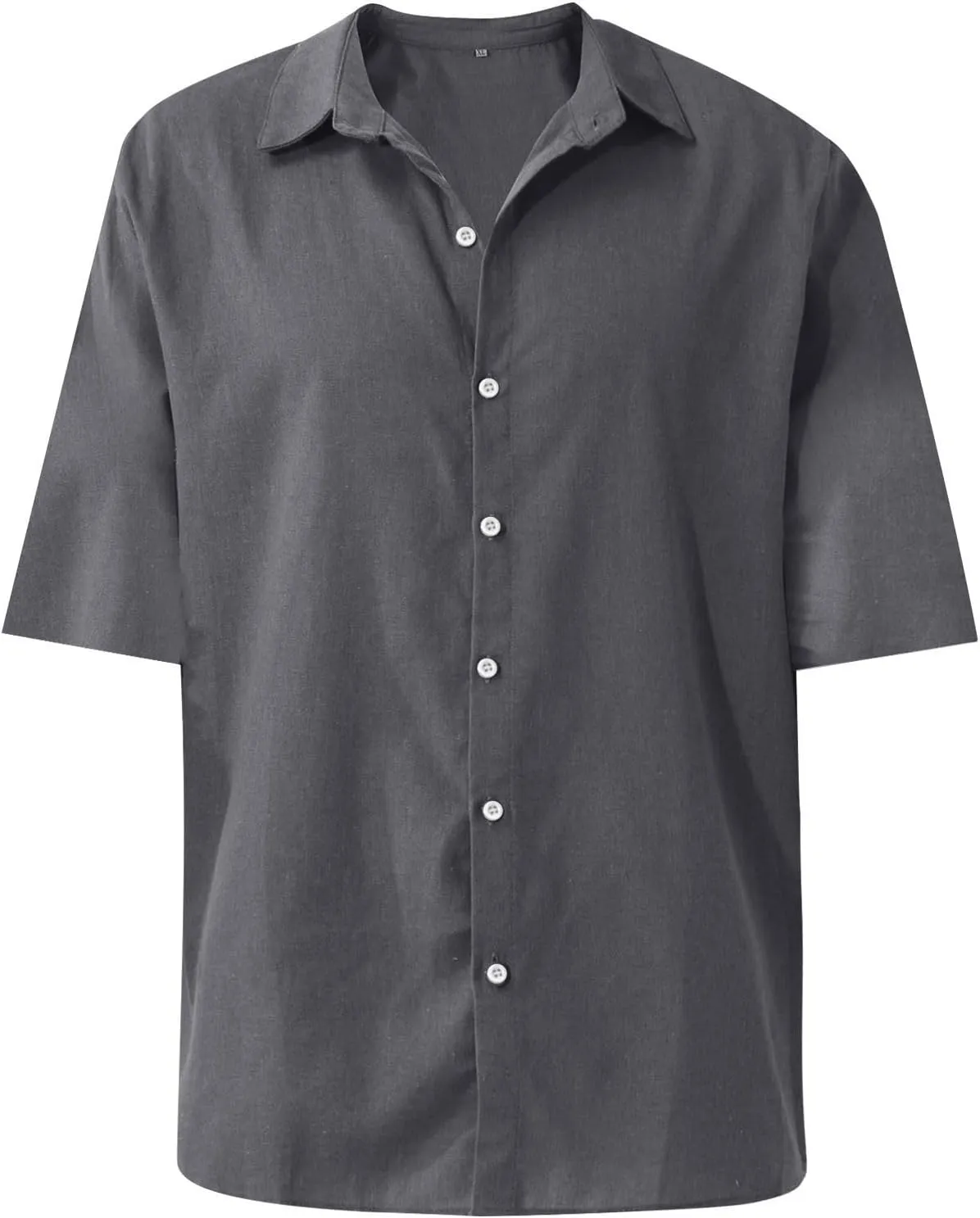 Short Sleeve Shirts for Men Hawaiian Button Down Casual Summer Western Shirts Beach Solid Tshirts Collared Neck Tops