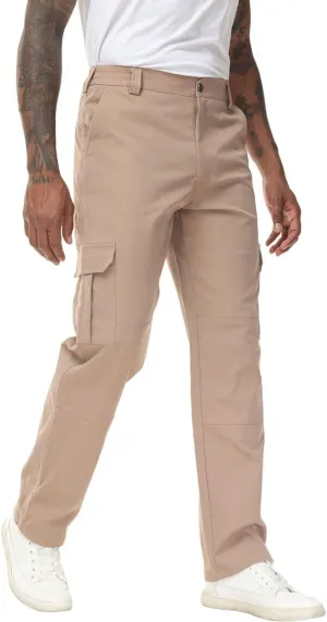 Soojun Men's Elastic Waist Relaxed Fit Stretch Cargo Pant