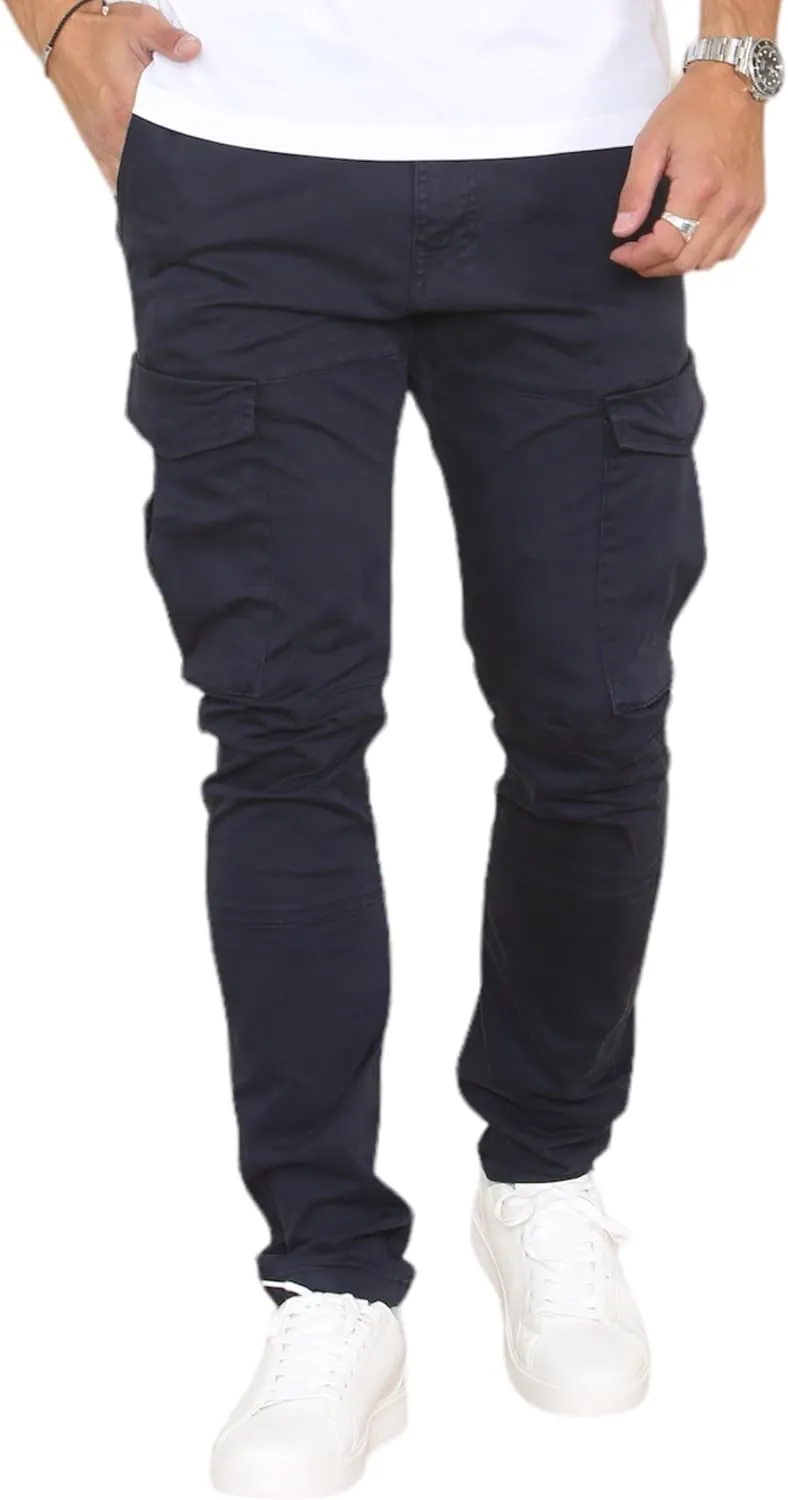 Soroor Cargo Pants for Men, Slim Fit Tapered Mens Cargo Pants, Tactical Pant for Men Work & Utility | Stretch Sateen Cotton