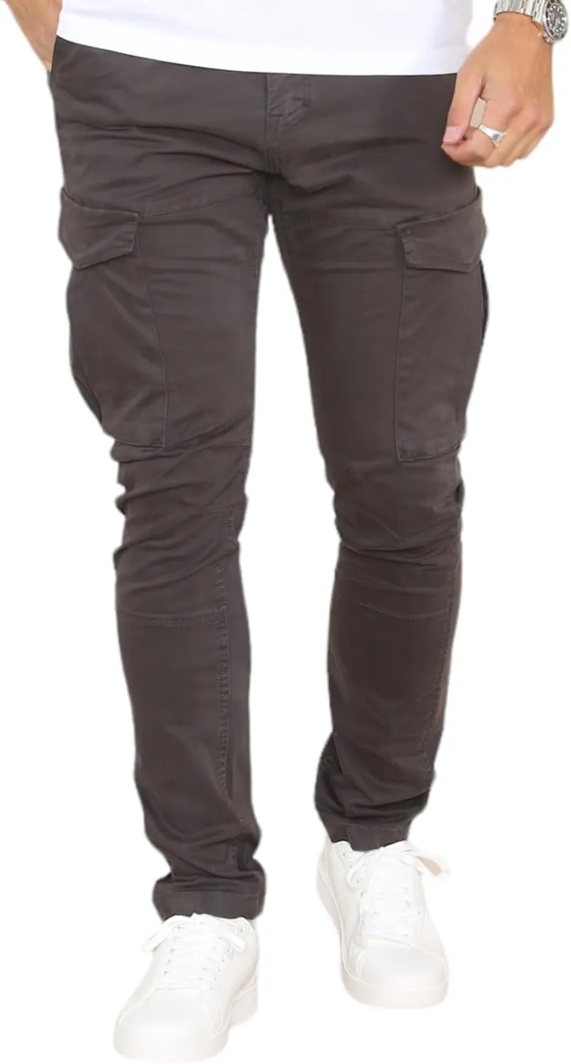 Soroor Cargo Pants for Men, Slim Fit Tapered Mens Cargo Pants, Tactical Pant for Men Work & Utility | Stretch Sateen Cotton