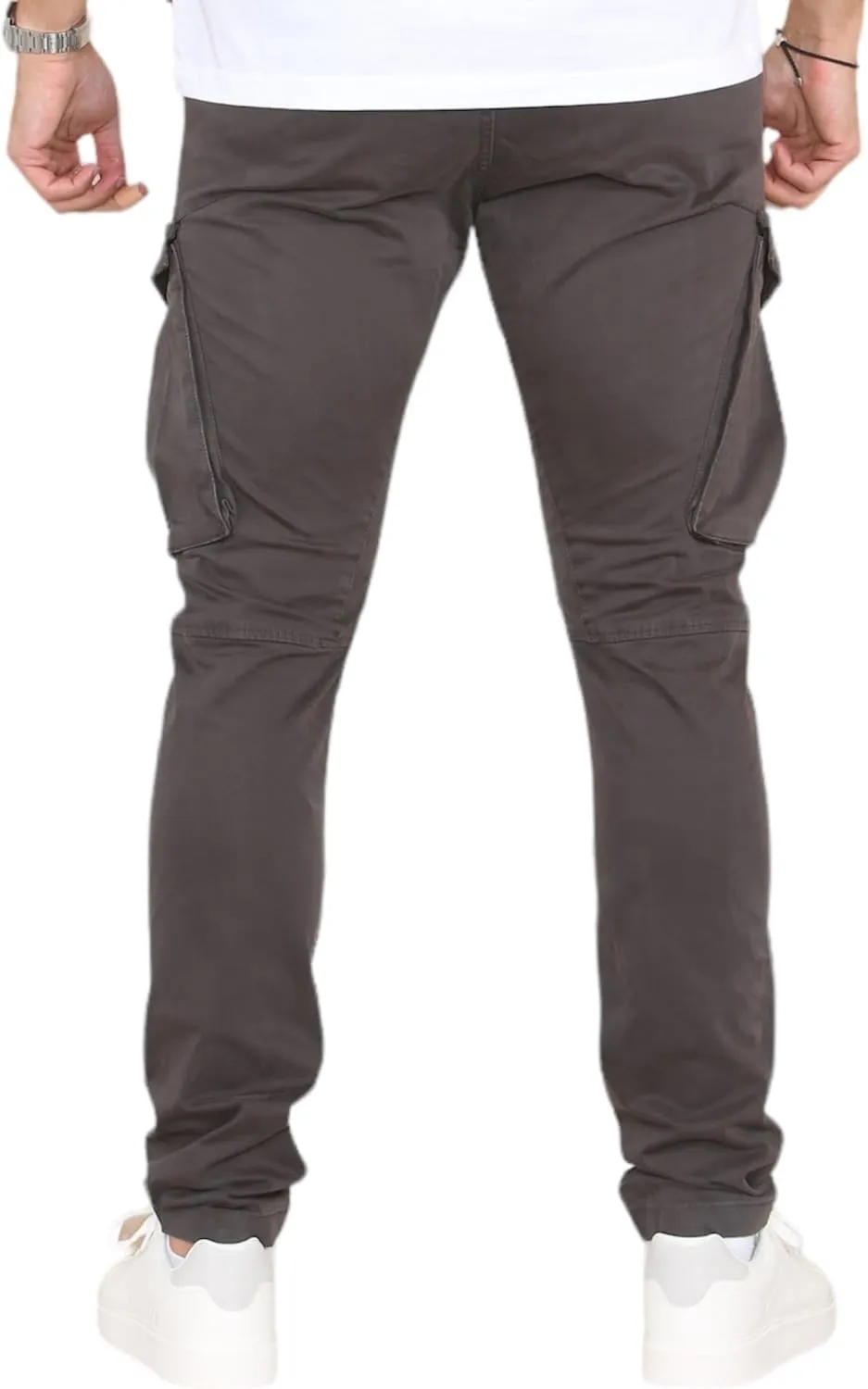Soroor Cargo Pants for Men, Slim Fit Tapered Mens Cargo Pants, Tactical Pant for Men Work & Utility | Stretch Sateen Cotton