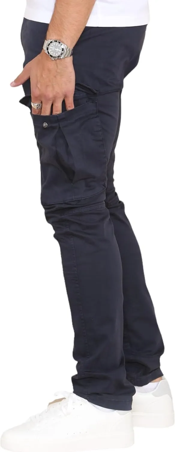 Soroor Cargo Pants for Men, Slim Fit Tapered Mens Cargo Pants, Tactical Pant for Men Work & Utility | Stretch Sateen Cotton
