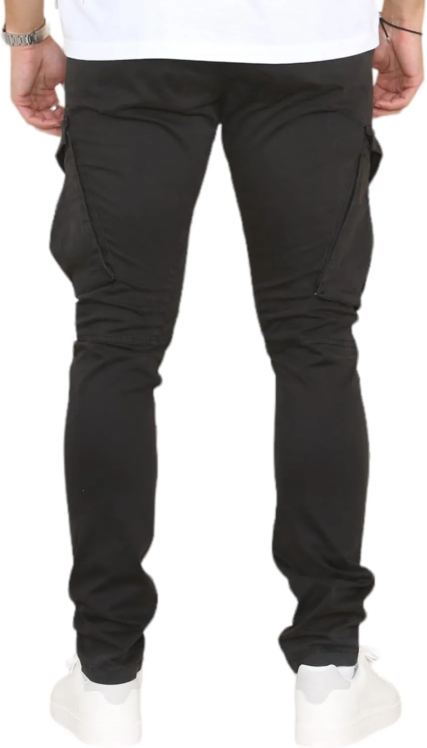 Soroor Cargo Pants for Men, Slim Fit Tapered Mens Cargo Pants, Tactical Pant for Men Work & Utility | Stretch Sateen Cotton
