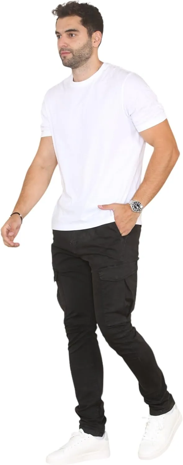 Soroor Cargo Pants for Men, Slim Fit Tapered Mens Cargo Pants, Tactical Pant for Men Work & Utility | Stretch Sateen Cotton