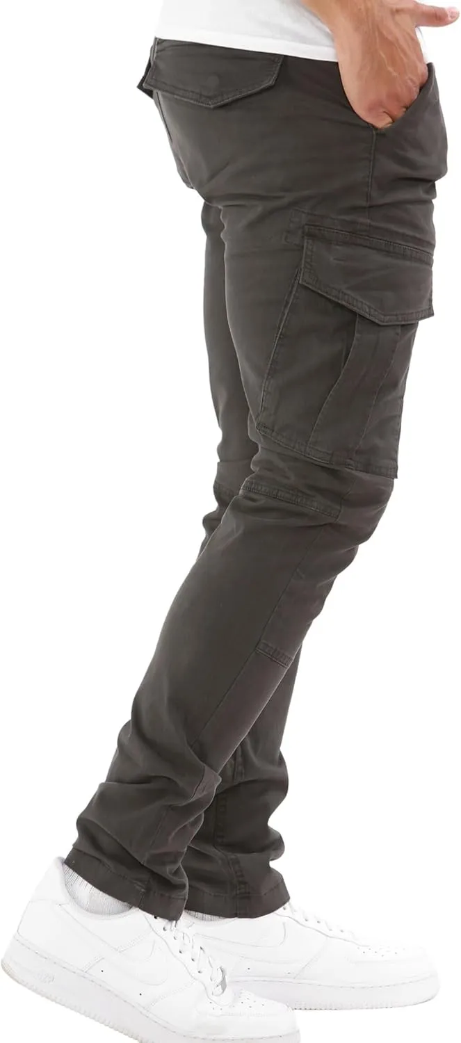Soroor Cargo Pants for Men, Slim Fit Tapered Mens Cargo Pants, Tactical Pant for Men Work & Utility | Stretch Twill Cotton