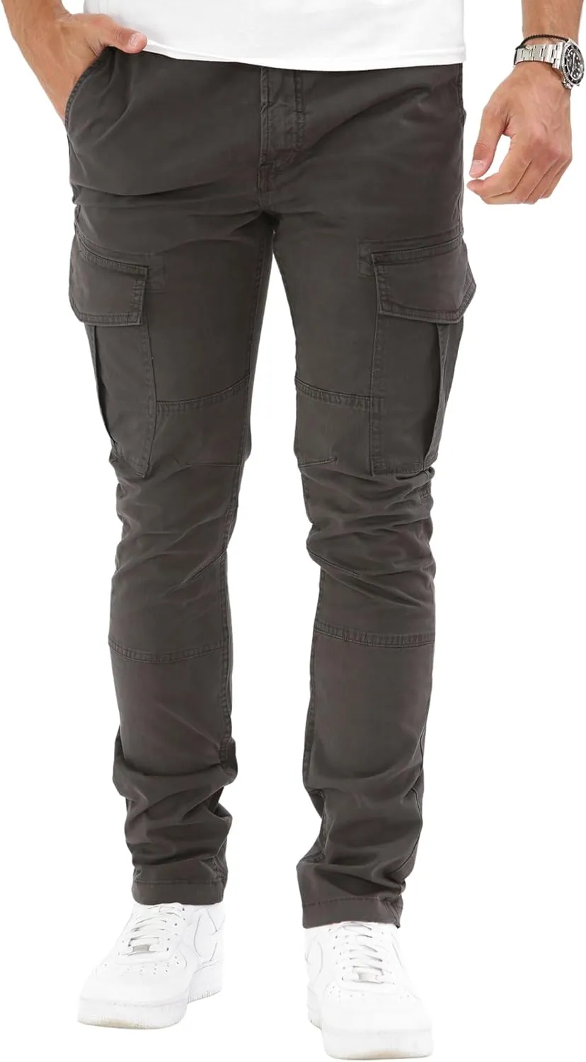 Soroor Cargo Pants for Men, Slim Fit Tapered Mens Cargo Pants, Tactical Pant for Men Work & Utility | Stretch Twill Cotton