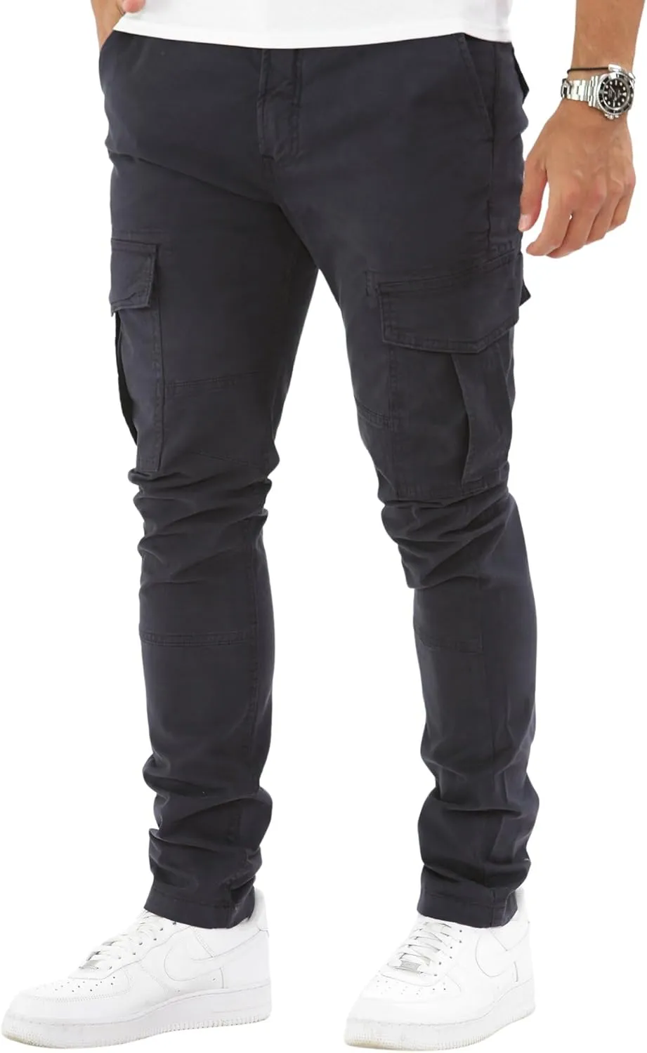Soroor Cargo Pants for Men, Slim Fit Tapered Mens Cargo Pants, Tactical Pant for Men Work & Utility | Stretch Twill Cotton