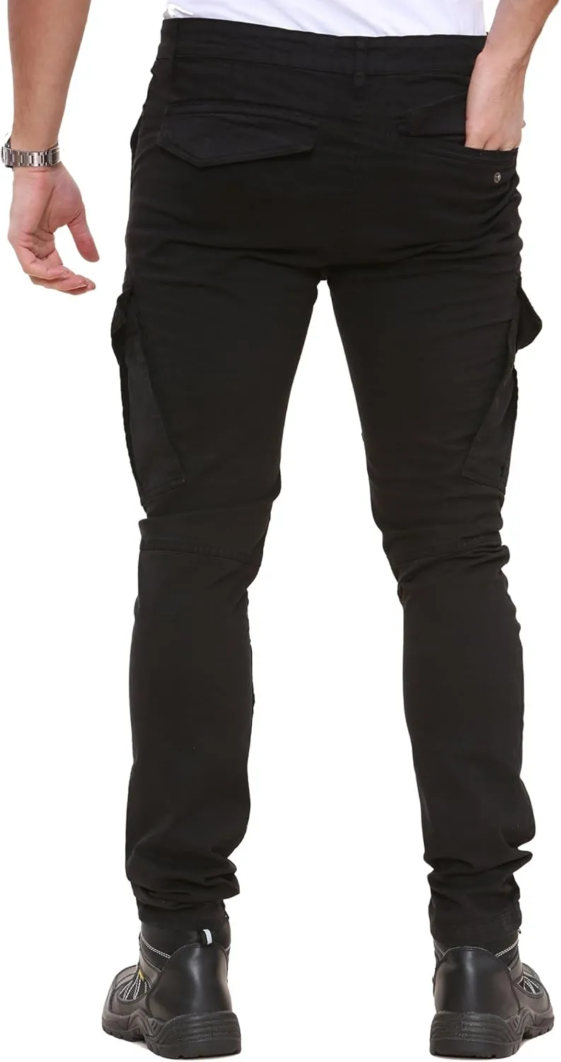 Soroor Cargo Pants for Men, Slim Fit Tapered Mens Cargo Pants, Tactical Pant for Men Work & Utility | Stretch Twill Cotton