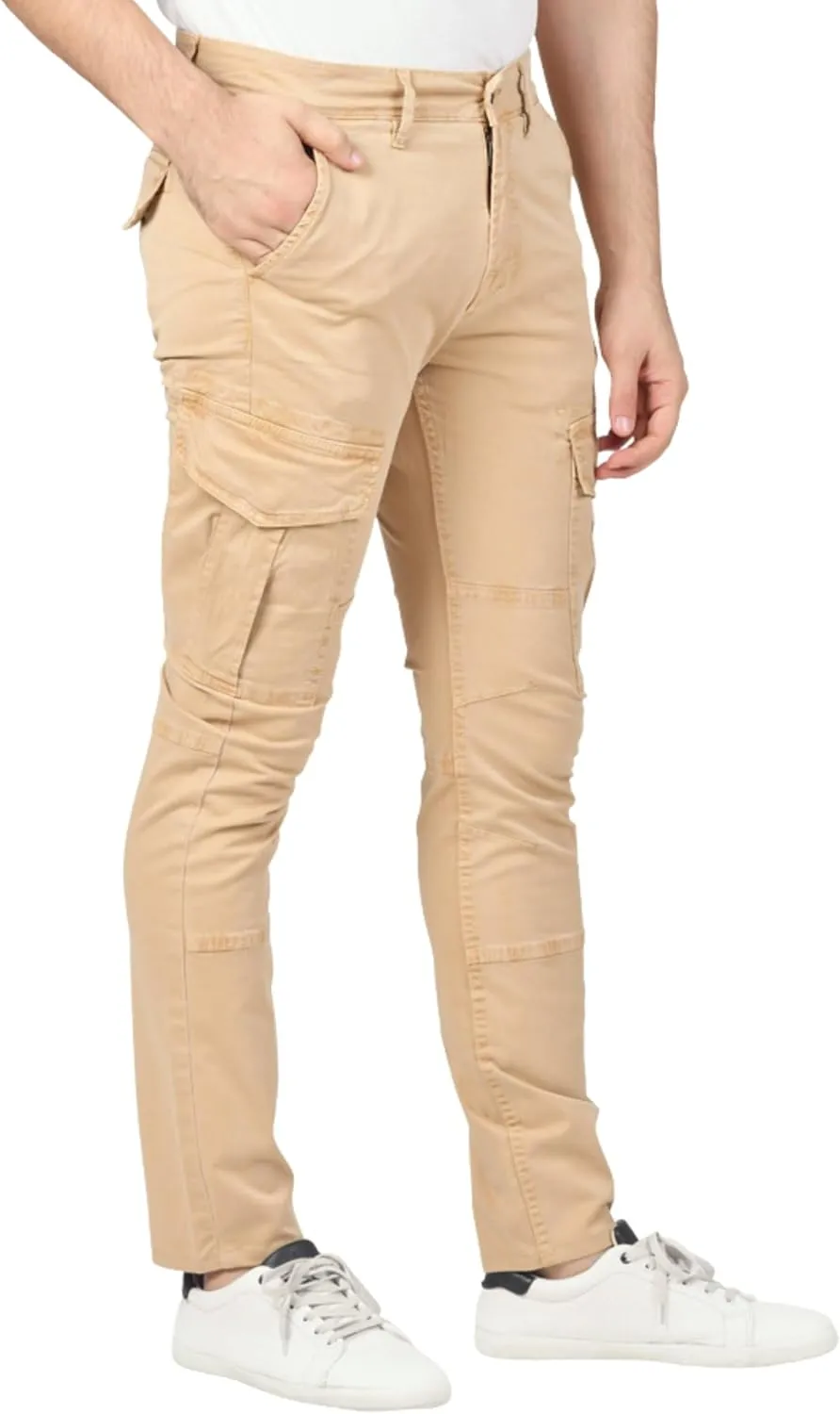 Soroor Cargo Pants for Men, Slim Fit Tapered Mens Cargo Pants, Tactical Pant for Men Work & Utility | Stretch Twill Cotton