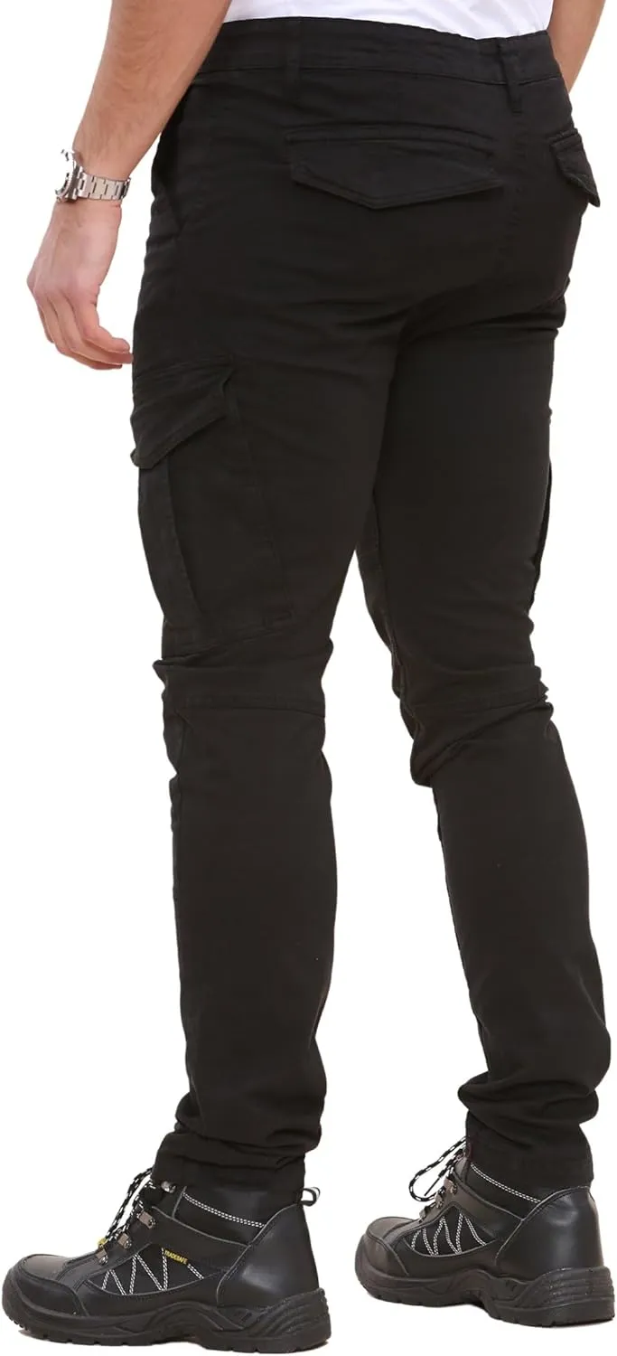 Soroor Cargo Pants for Men, Slim Fit Tapered Mens Cargo Pants, Tactical Pant for Men Work & Utility | Stretch Twill Cotton