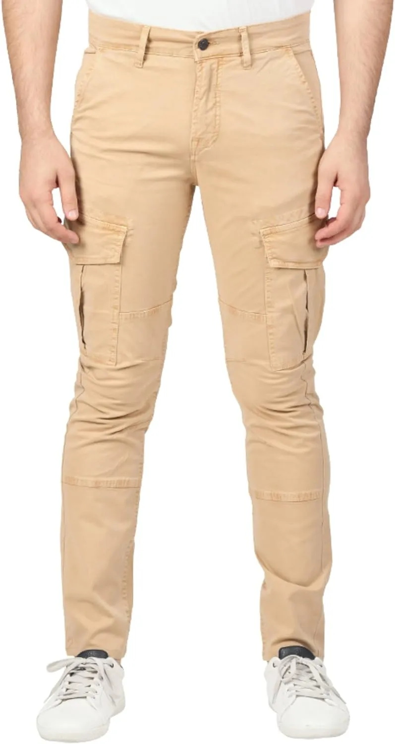 Soroor Cargo Pants for Men, Slim Fit Tapered Mens Cargo Pants, Tactical Pant for Men Work & Utility | Stretch Twill Cotton
