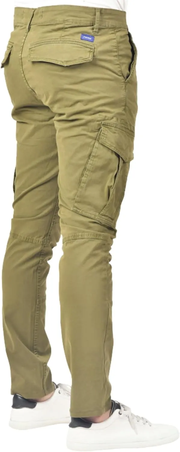 Soroor Cargo Pants for Men, Slim Fit Tapered Mens Cargo Pants, Tactical Pant for Men Work & Utility | Stretch Twill Cotton