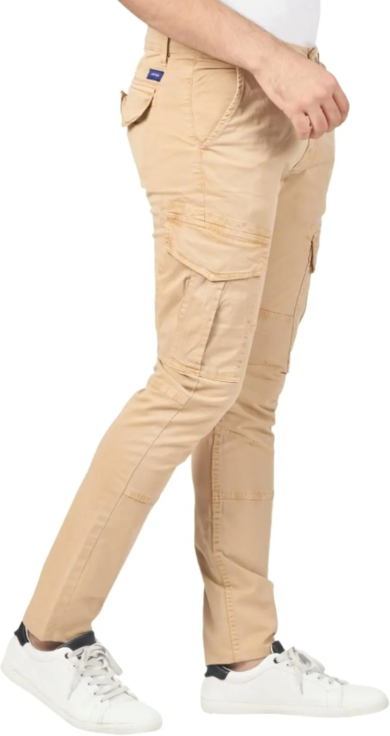 Soroor Cargo Pants for Men, Slim Fit Tapered Mens Cargo Pants, Tactical Pant for Men Work & Utility | Stretch Twill Cotton
