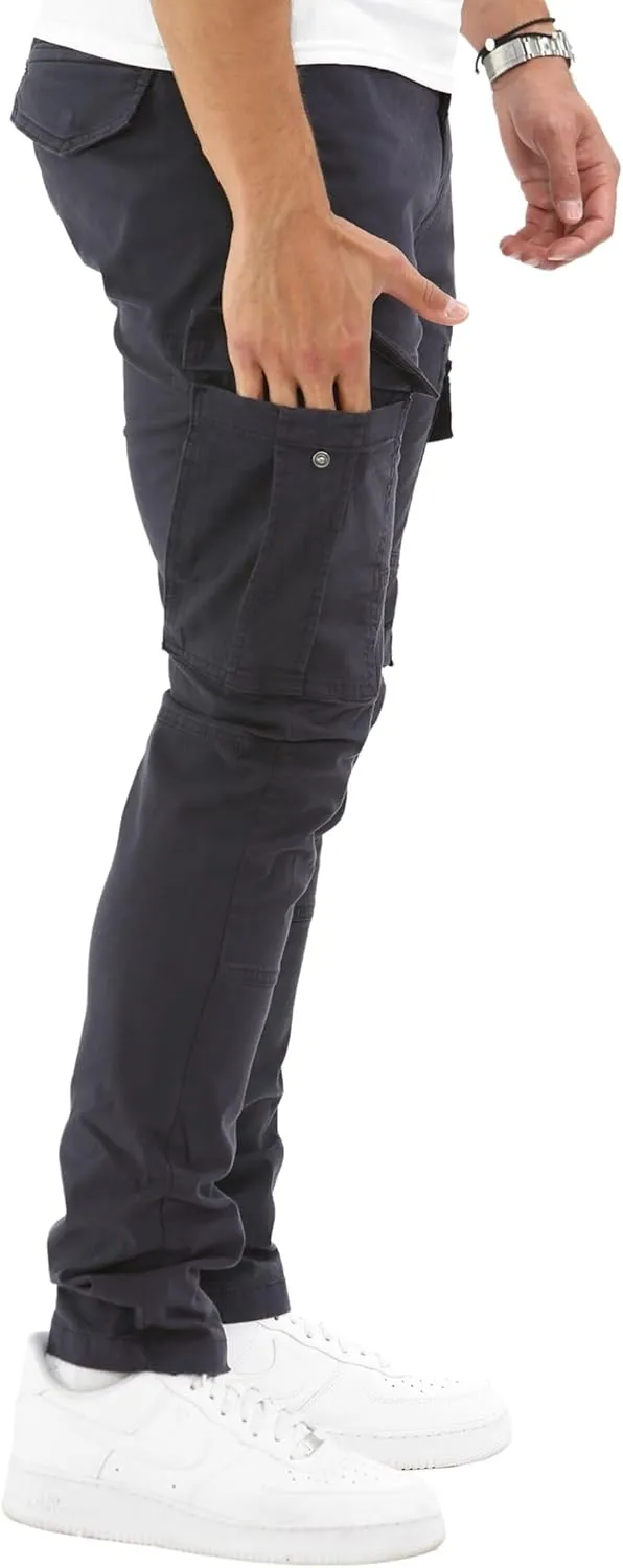 Soroor Cargo Pants for Men, Slim Fit Tapered Mens Cargo Pants, Tactical Pant for Men Work & Utility | Stretch Twill Cotton