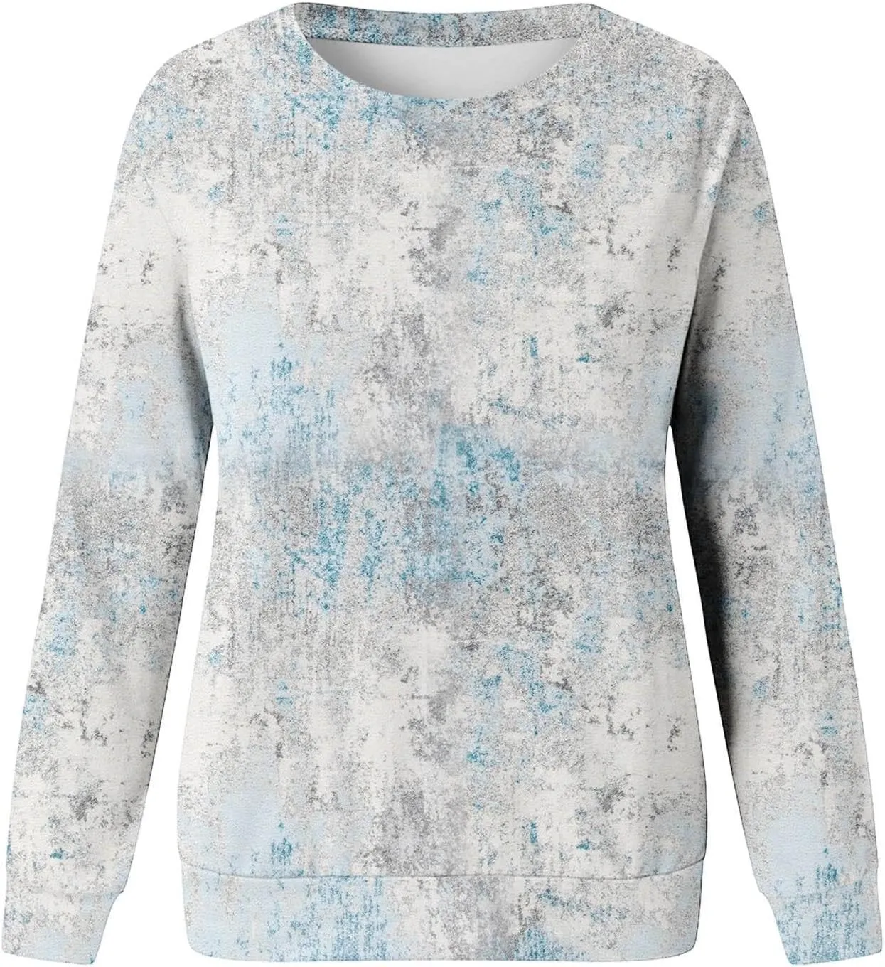 Sweatshirt for Women Crewneck Pullover with Pocket Loose Fit Print Long Sleeve Top Drop Shoulder Jumper Fleece Jersey Graphic