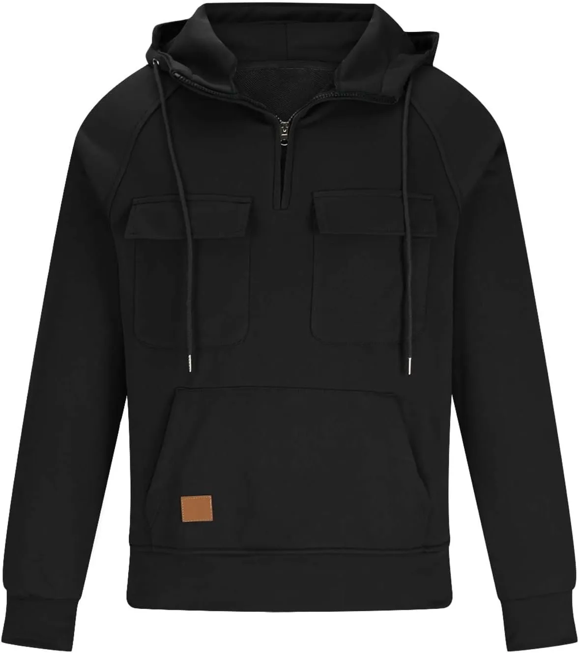 Tactical Hoodies for Men Military Quarter Zip Pullover Cargo Sweatshirts 1/4 Zip Pullover Lightweight with Pockets