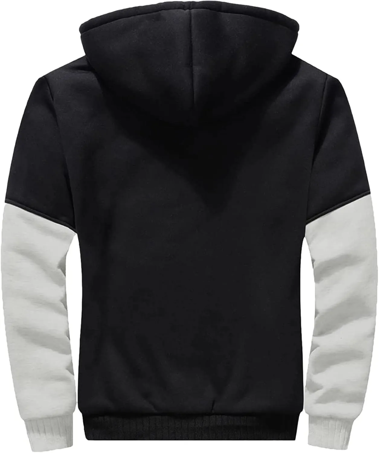 Thatrich Mens Winter Warm Fleece Jacket Sherpa Lined Hoodie Oversized Classic Jackets Workout Athletic Long Sleeve Outerwear