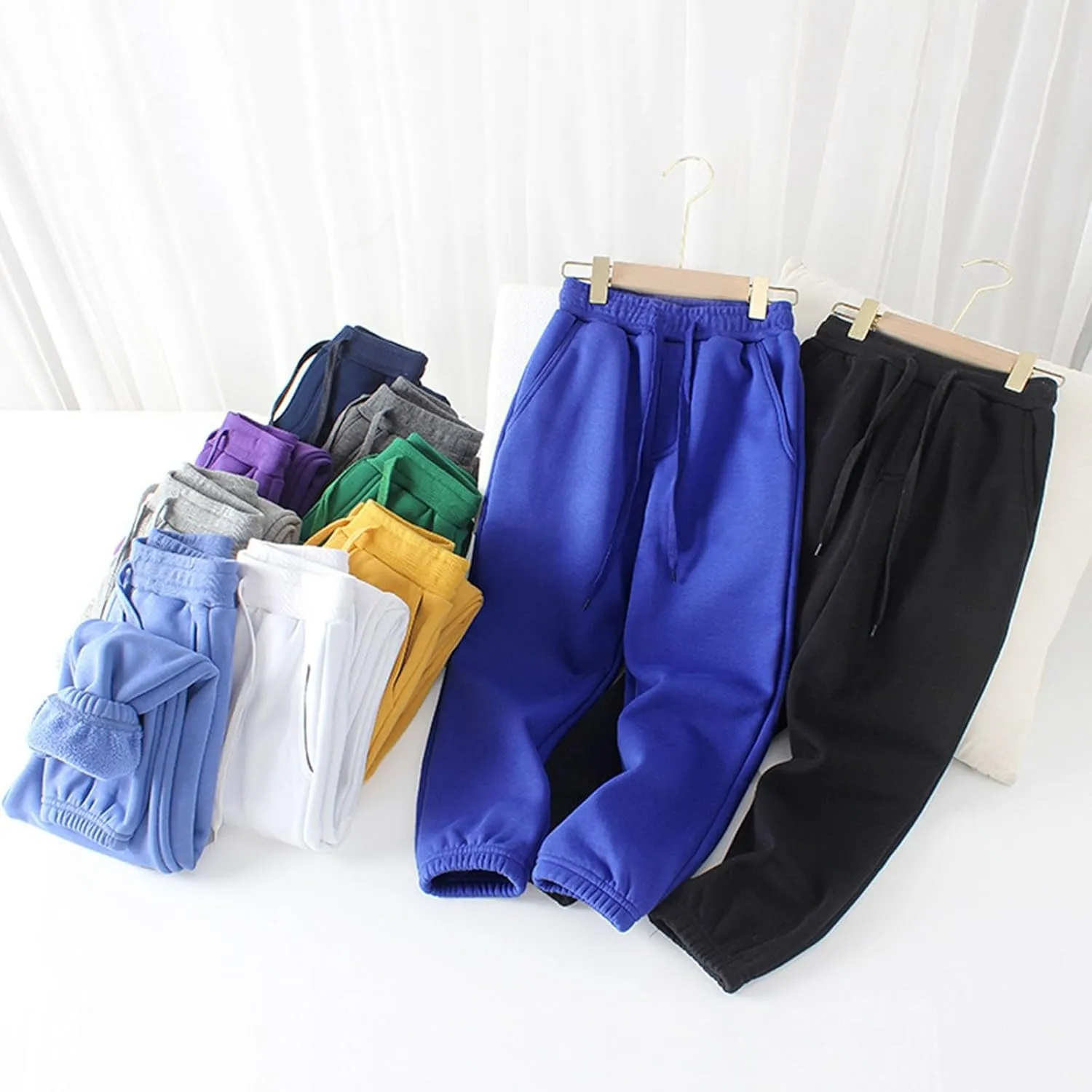Toddler Sweatpants Boys Girls Casual Jogger Pants Unisex Pull on Jogger Sweatpants with Drawstring Pockets