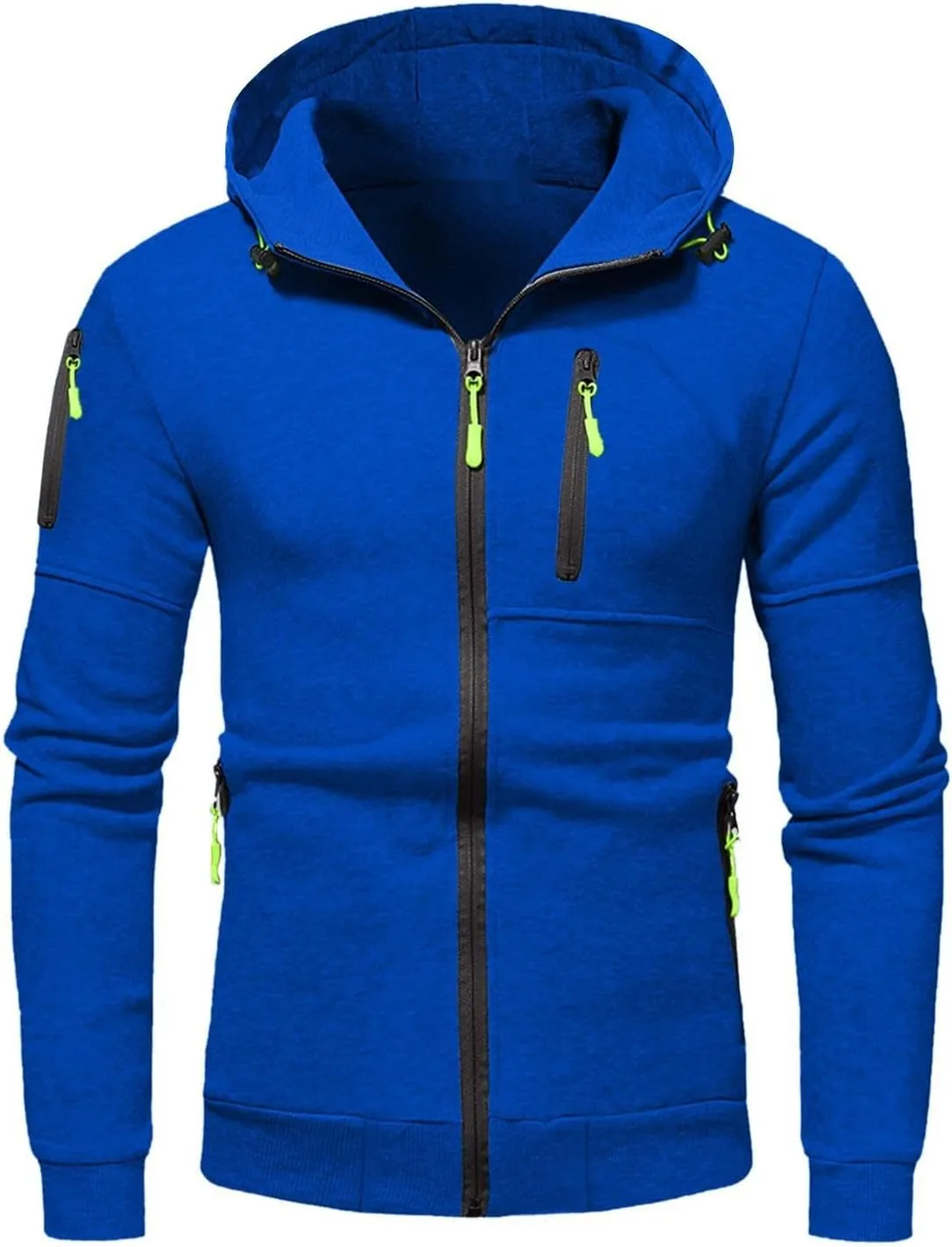 TUQIDEWU Mens Zip Up Hoodie, Casual Hoodies for Men with Zip Pockets Full Zip Long Sleeve Pullover Sports Hooded Jackets 2025