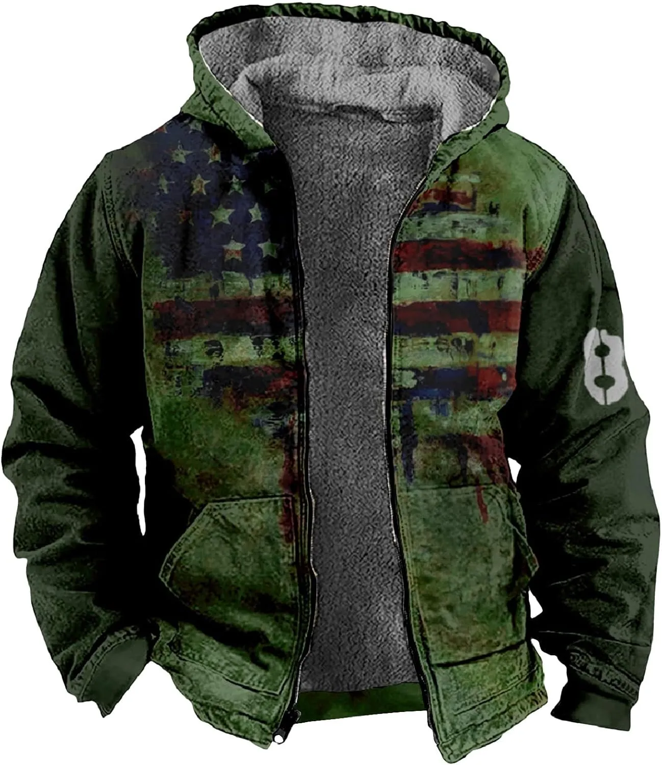 Winter Coats For Men Vintage Long Sleeve Coats: Trendy Classic Jackets Print Sweatshirt Sweaters Hoodie