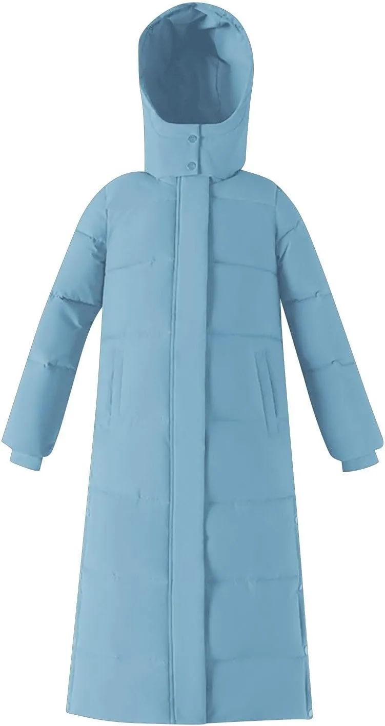 Winter Coats for Women Winter Thicken Warm Parka Coats Windproof Long Thicken Puffer Jacket Coats with Faux Fur Hood