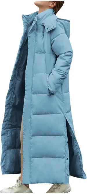 Winter Coats for Women Winter Thicken Warm Parka Coats Windproof Long Thicken Puffer Jacket Coats with Faux Fur Hood