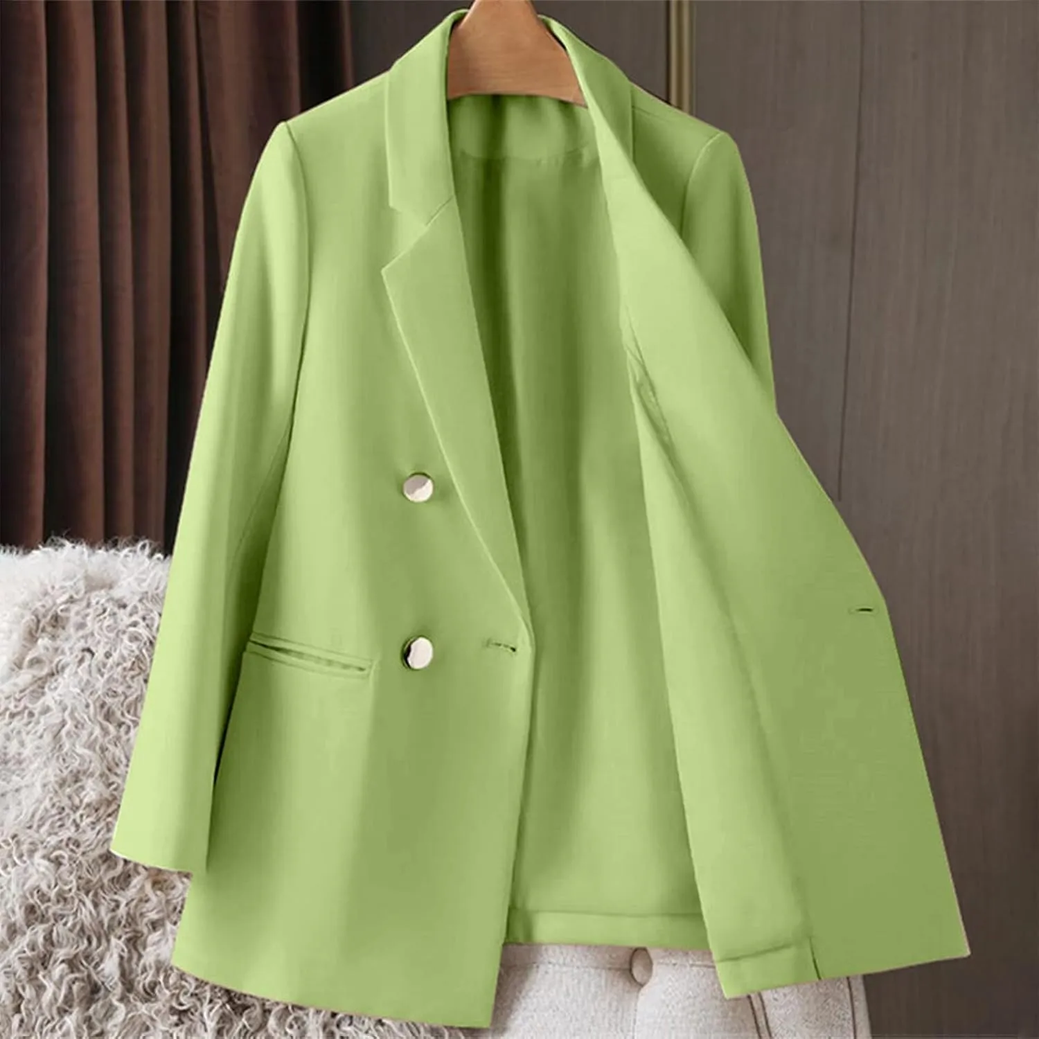 Women Blazers for Work Casual Business for Women Blazer Crop Dressy Fall Winter Jackets Loose Herringbone Top