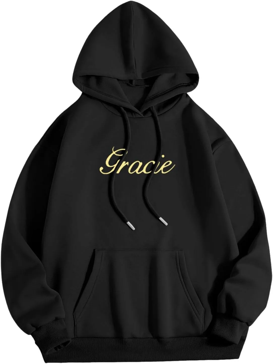 Women Hoodies Gracie I Love You I'm Sorry Letter Print Hoodie Pullover Long Sleeve Oversized Y2K Trendy Casual Shirts