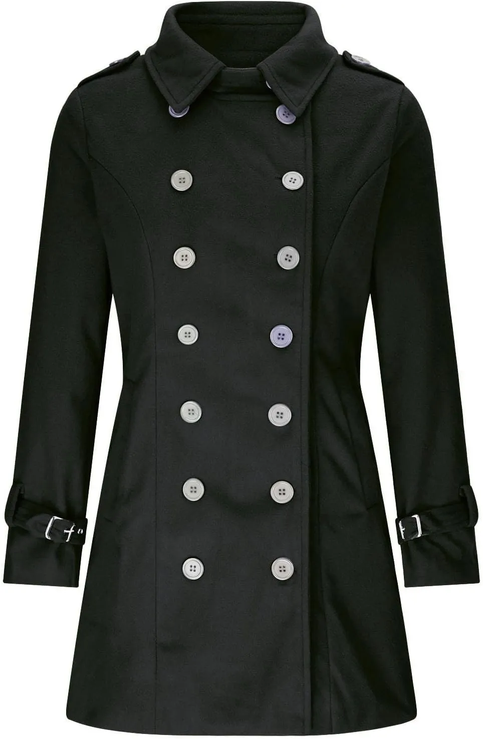 Women Trench Coat Winter Slim Outerwear Casual Classic Lapel Overcoats Elegant Double-Breasted Jackets