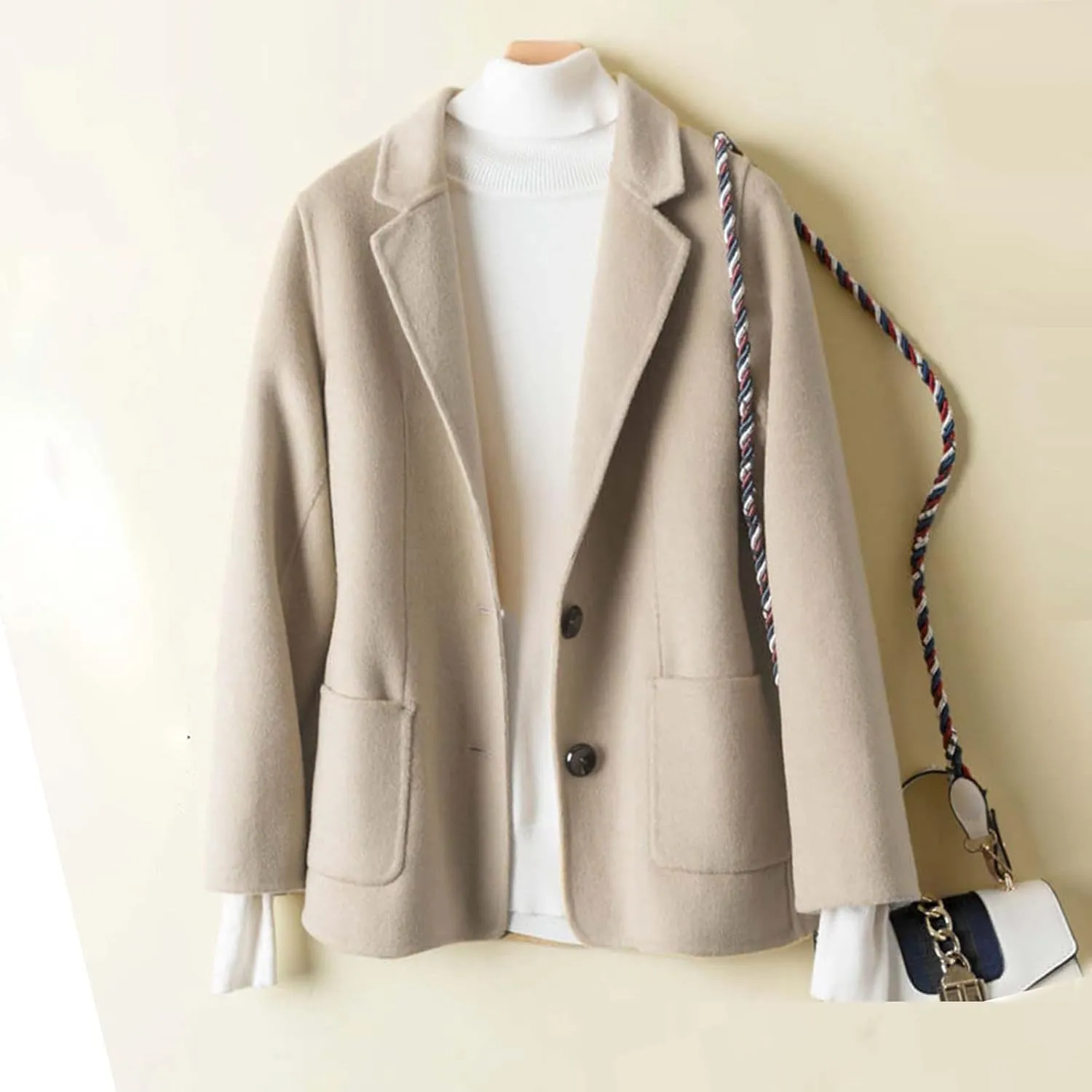 Women Winter Fashion Blazers Business Casual Single Breasted Blazer Jacket Slim Long Sleeve Lapel Work Suit Jackets