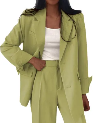 Women's Blazers & Suit Jackets Work Womens Top Buttonn Causal Lightweight Coat Fit It With Pockets Cardigan
