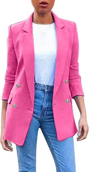 Womens Blazers Dressy Casual Business Women's Cardigan Long Sleeve Cute Trendy Blazers Fit It Herringbone Top