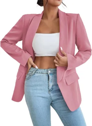 Womens Blazers for Work Casual Business for Women Blazer Cropped Work Funny Tops Soft With Pockets Cardigan