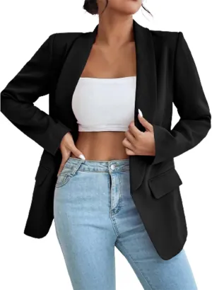 Womens Blazers for Work Casual Business for Women Blazer Cropped Work Funny Tops Soft With Pockets Cardigan