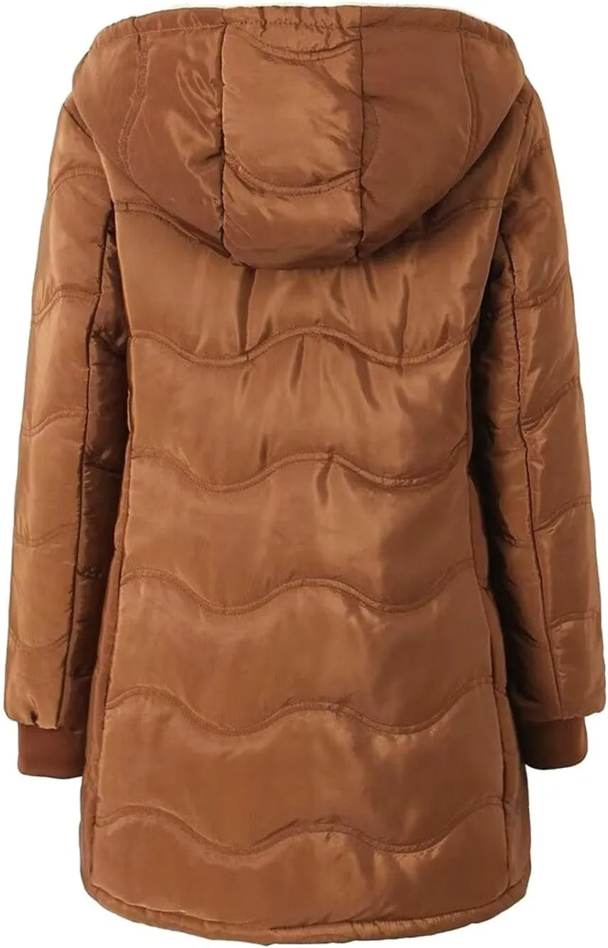 Women's Checked Lamb Velvet Jacket Casual Slim Fit Zipper Solid Color Keep Warm Women's Outdoor Recreation