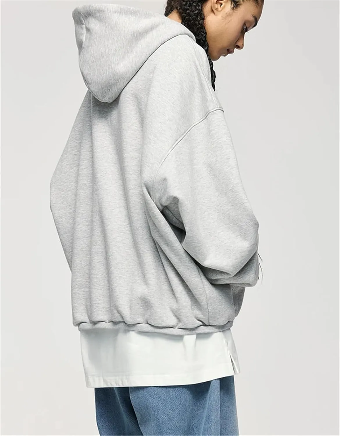 Women's Cropped Fleece Hoodies Unisex Winter Thick Warm High Neck Hooded Sweatshirt Fashion Y2k Clothes