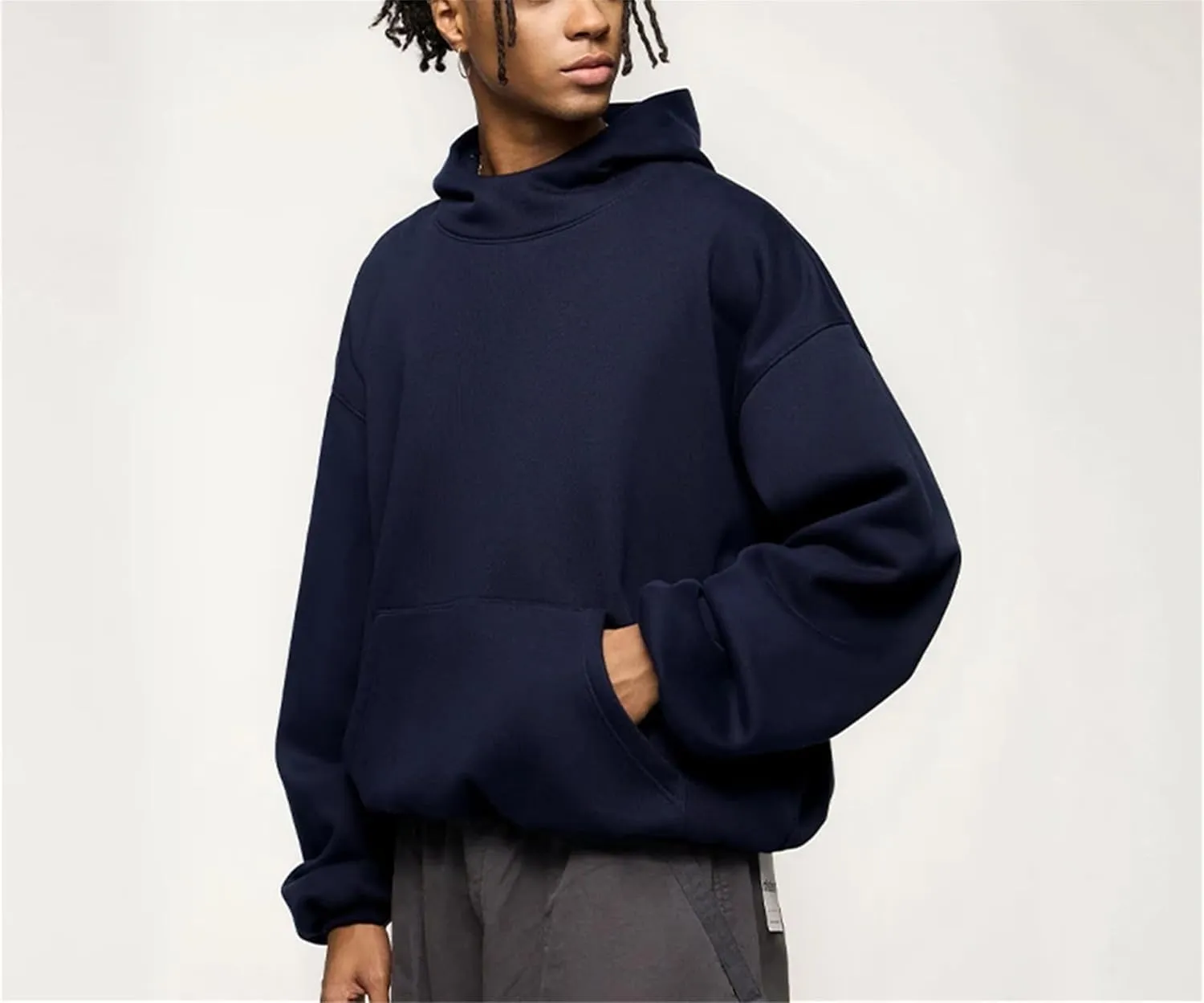 Women's Cropped Fleece Hoodies Unisex Winter Thick Warm High Neck Hooded Sweatshirt Fashion Y2k Clothes