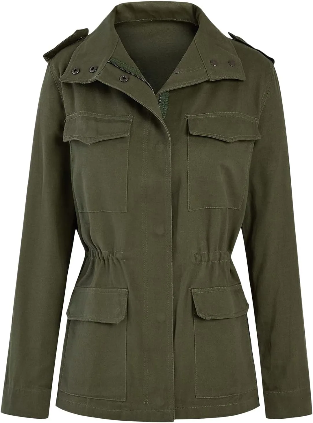Womens Daily Fall Regular Sleeveless Vest Military Anorak Zip Up Lightweight Hoodies Jacket with Pockets