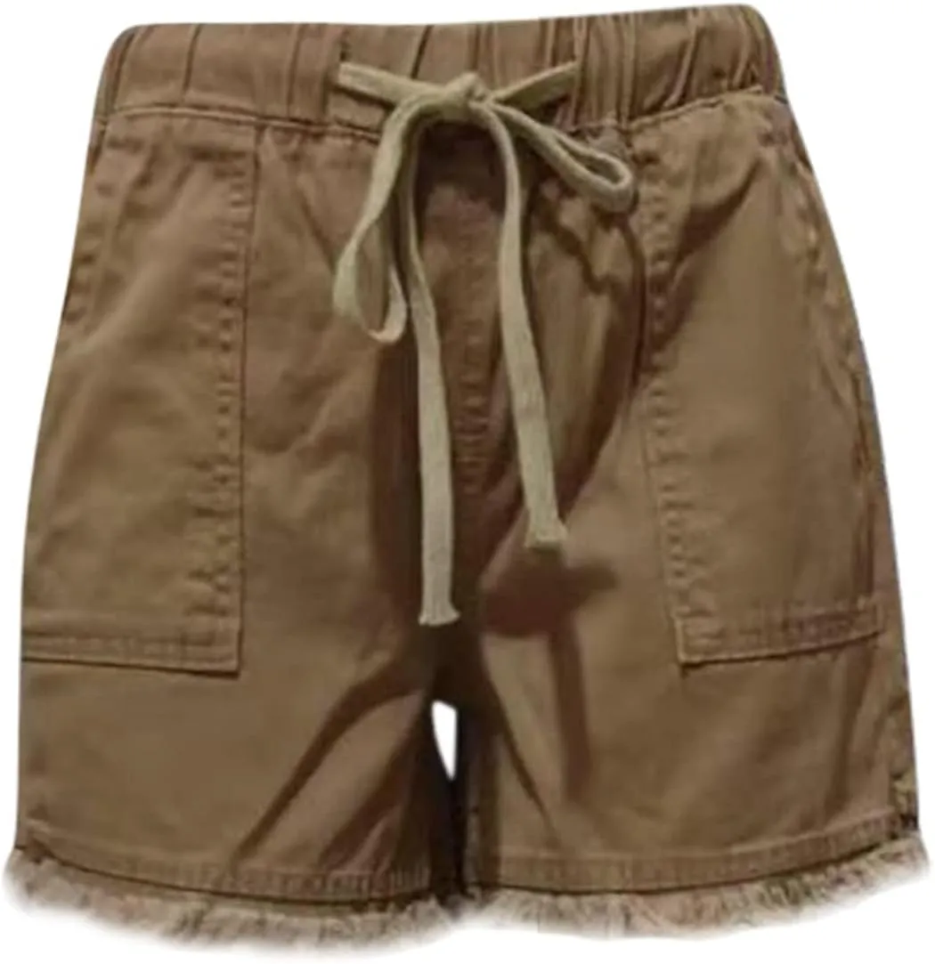 Women's Denim Shorts Elastic High Waisted Raw Hem Jean Shorts 2023 Summer Loose Fit Casual Stretch Hot Short with Pockets
