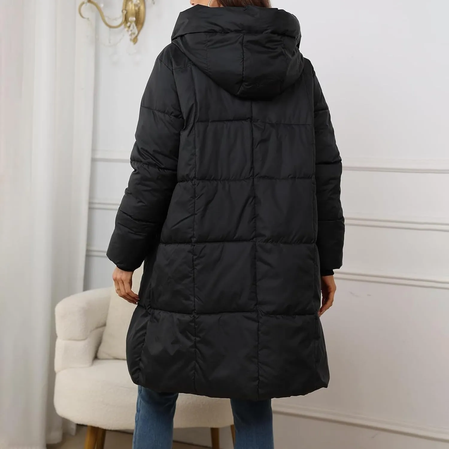 Women's Fall Fashion Winter Trench Coats Quilted Outerwear Winter Jacket Parka Winter Classic Outwear Coats